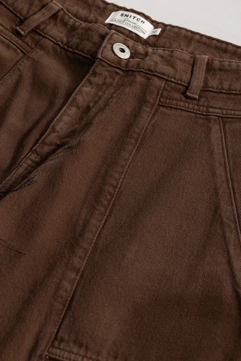 SNITCH Trendtwill Brown Relaxed Fit Jeans - Image 2